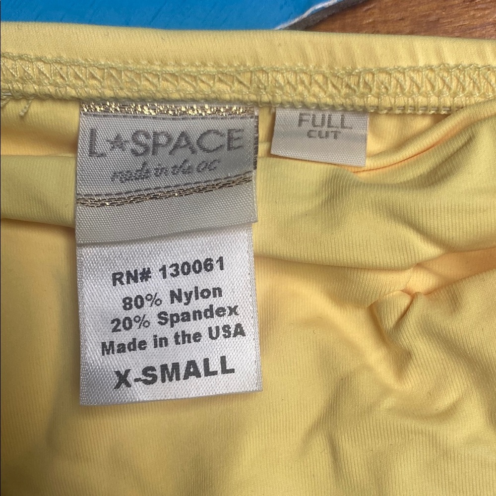 L*Space Multicolor Patterned Bikini Top With Yell… - image 2